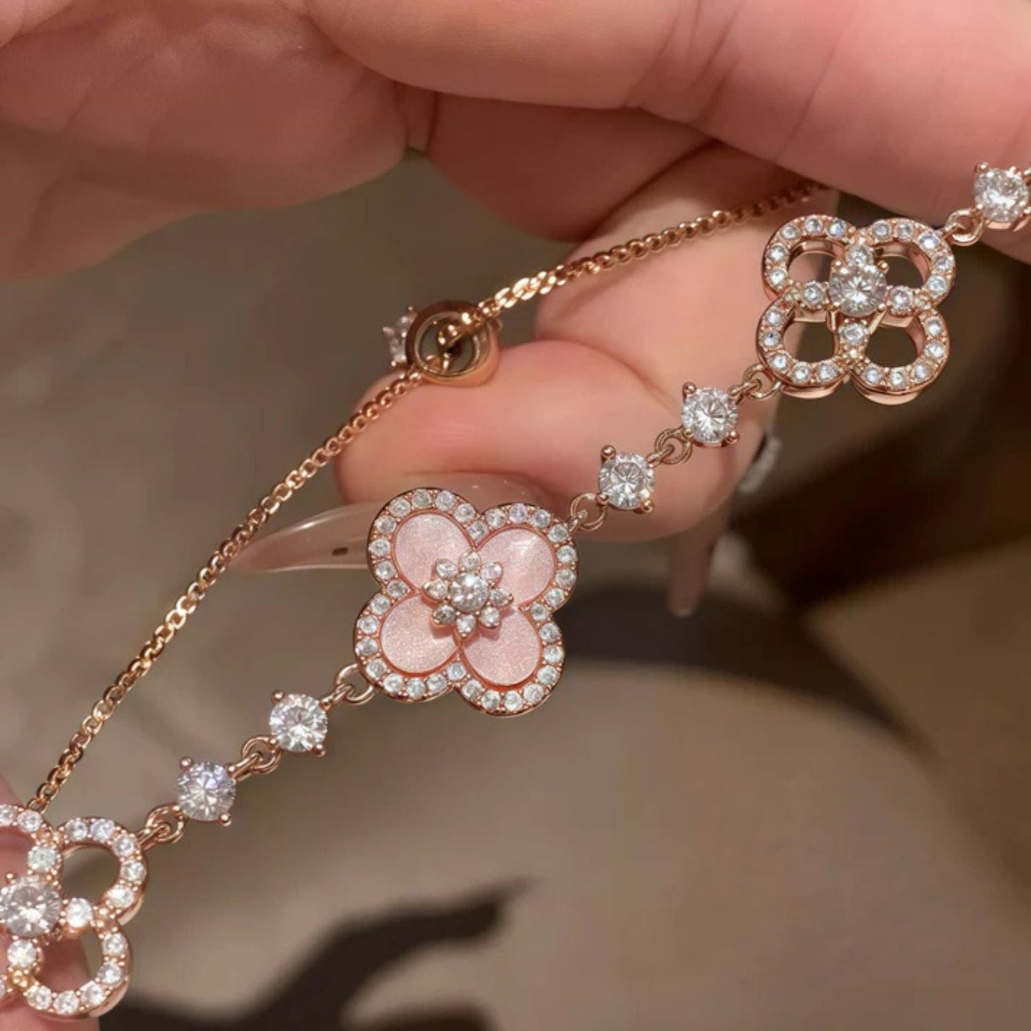 Diamond Clover Bracelet