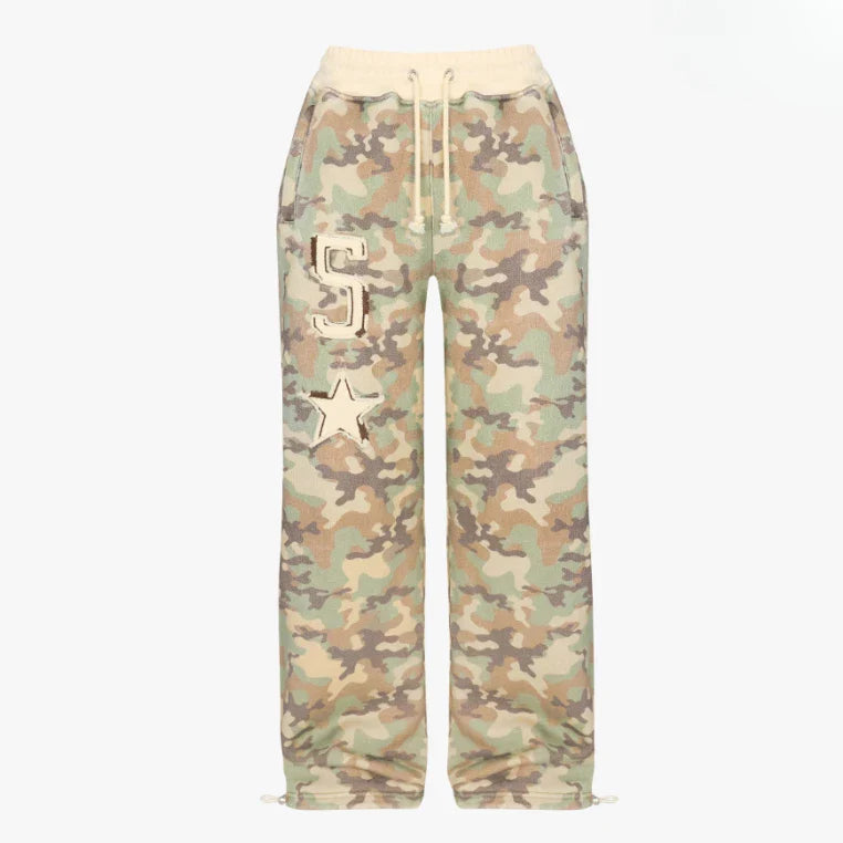 Camo Cropped Zip Set